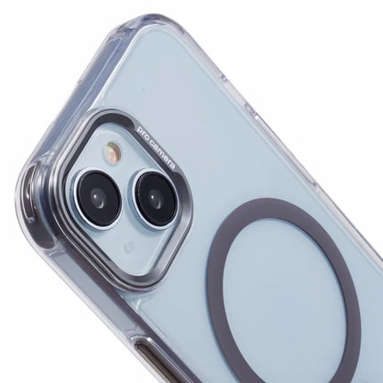 For iPhone 14 Clear Case Compatible with MagSafe Four Corners Anti-Drop PC+TPU Phone Cover