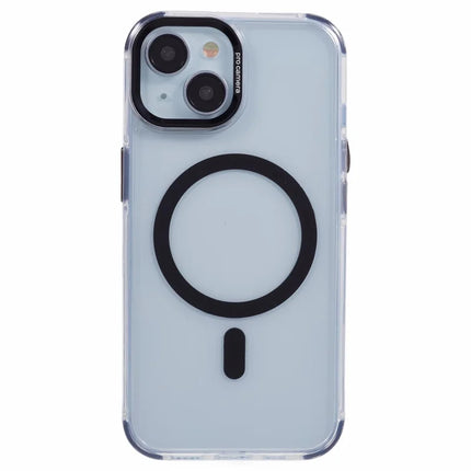 For iPhone 14 Clear Case Compatible with MagSafe Four Corners Anti-Drop PC+TPU Phone Cover