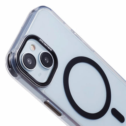 For iPhone 14 Clear Case Compatible with MagSafe Four Corners Anti-Drop PC+TPU Phone Cover
