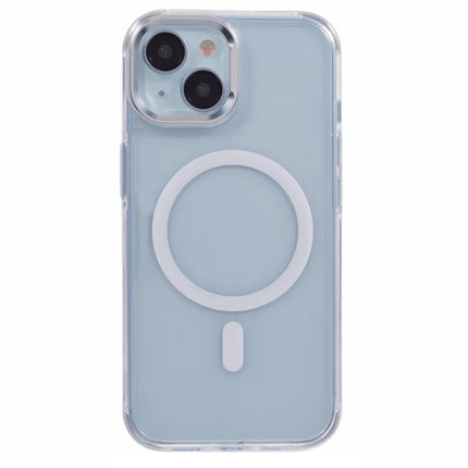 For iPhone 14 Clear Case Compatible with MagSafe Four Corners Anti-Drop PC+TPU Phone Cover