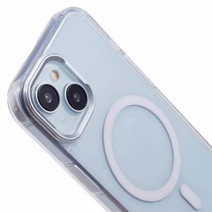 For iPhone 14 Clear Case Compatible with MagSafe Four Corners Anti-Drop PC+TPU Phone Cover