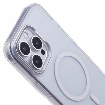 For iPhone 16 Pro Clear Case Compatible with MagSafe Four Corners Anti-Drop PC+TPU Phone Cover