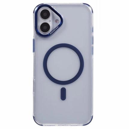 For iPhone 16 Clear Case Compatible with MagSafe Four Corners Anti-Drop PC+TPU Phone Cover