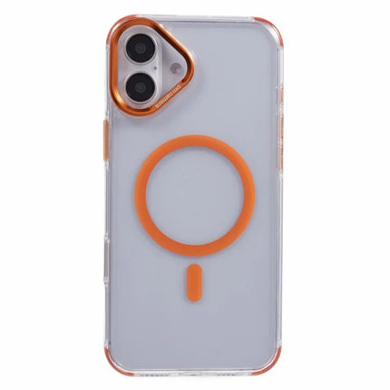 For iPhone 16 Clear Case Compatible with MagSafe Four Corners Anti-Drop PC+TPU Phone Cover