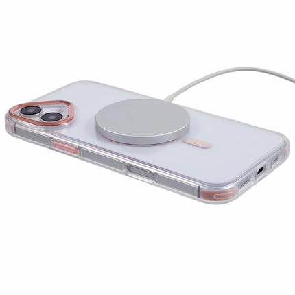For iPhone 16 Clear Case Compatible with MagSafe Four Corners Anti-Drop PC+TPU Phone Cover