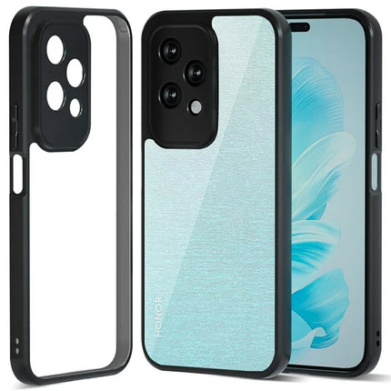 IBMRS For Honor 200 Lite Case TPU + PC Heavy Duty Shockproof Phone Cover Camera Protection - Transparent Black