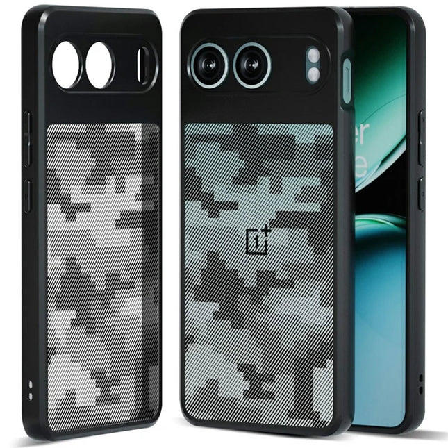 IBMRS For OnePlus Nord 4 Case TPU + PC Heavy Duty Shockproof Phone Cover Camera Protection - Grid Camouflage