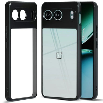 IBMRS For OnePlus Nord 4 Case TPU + PC Heavy Duty Shockproof Phone Cover Camera Protection - Transparent Black