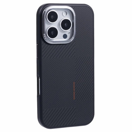 JAUCASE For iPhone 16 Pro Case PC+TPU Textured Phone Cover Compatible with MagSafe - Grey