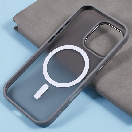 JAUCASE For iPhone 16 Pro Magnetic Case PC+TPU Cover Compatible with MagSafe