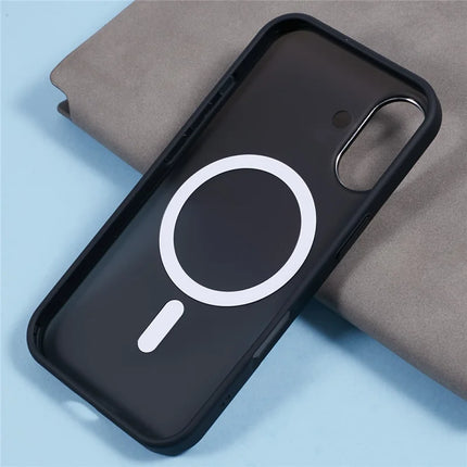 JAUCASE For iPhone 16 Magnetic Case PC+TPU Cover Compatible with MagSafe