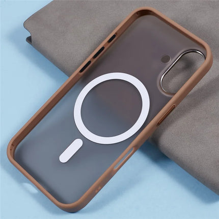 JAUCASE For iPhone 16 Magnetic Case PC+TPU Cover Compatible with MagSafe