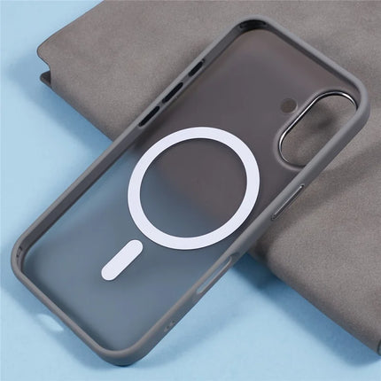 JAUCASE For iPhone 16 Magnetic Case PC+TPU Cover Compatible with MagSafe