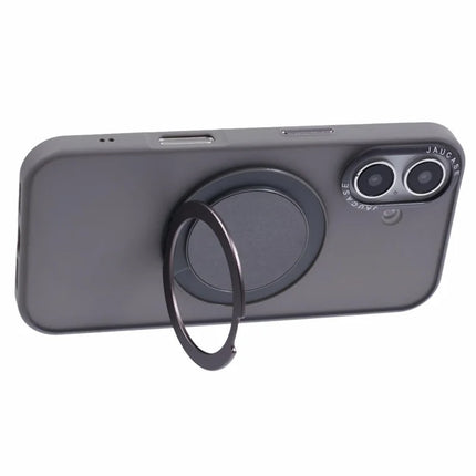 JAUCASE For iPhone 16 Case Rotary Kickstand PC+TPU Phone Cover Compatible with MagSafe