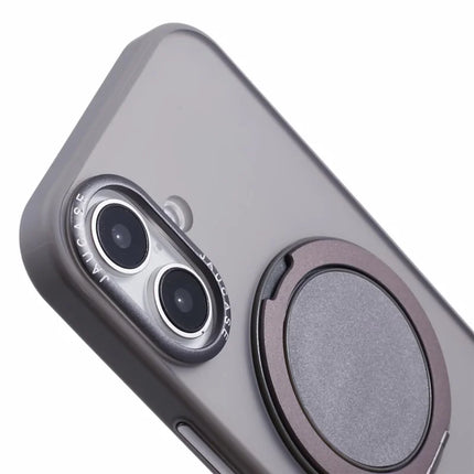 JAUCASE For iPhone 16 Case Rotary Kickstand PC+TPU Phone Cover Compatible with MagSafe