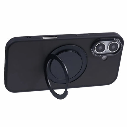JAUCASE For iPhone 16 Case Rotary Kickstand PC+TPU Phone Cover Compatible with MagSafe
