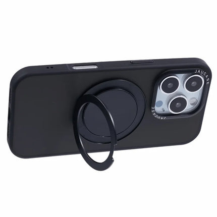 JAUCASE For iPhone 16 Pro Case Rotary Kickstand PC+TPU Phone Cover Compatible with MagSafe
