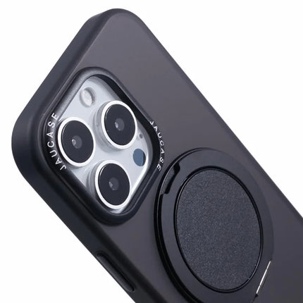 JAUCASE For iPhone 16 Pro Case Rotary Kickstand PC+TPU Phone Cover Compatible with MagSafe
