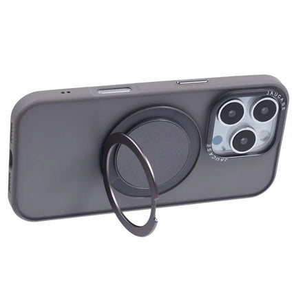 JAUCASE For iPhone 16 Pro Case Rotary Kickstand PC+TPU Phone Cover Compatible with MagSafe