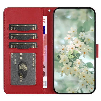 For Samsung Galaxy A06 Case Flower Imprint Leather Flip Wallet Phone Cover with Wrist Strap