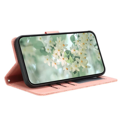 For Samsung Galaxy A06 Case Flower Imprint Leather Flip Wallet Phone Cover with Wrist Strap