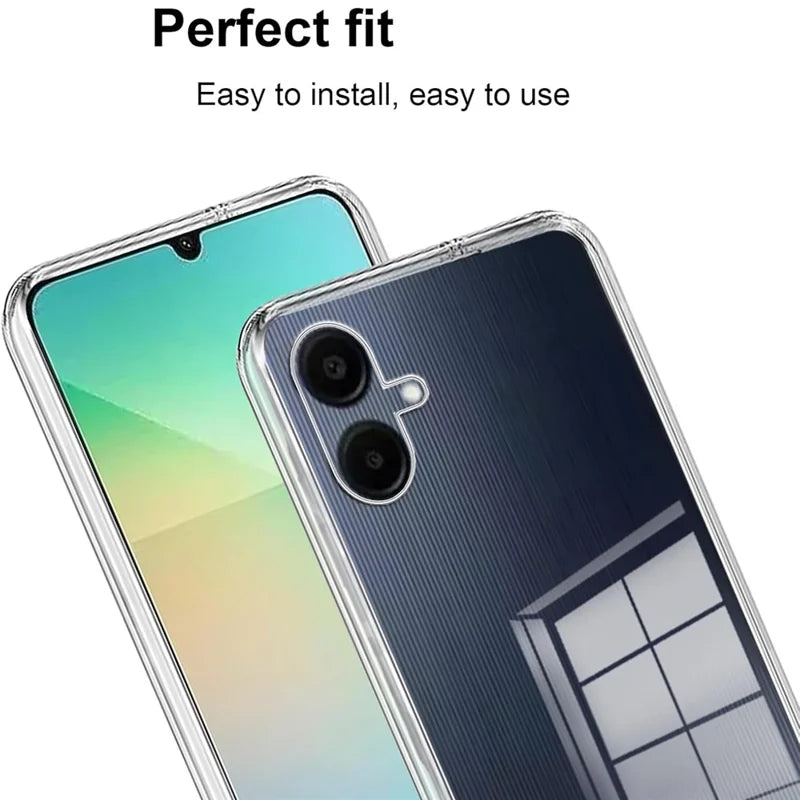ShopCaseCart Durable Case Samsung Galaxy A06 Protective cover TPU Clear Phone Guard + 3PCS Tempered Glass Screen Film 2.5D Arc Edge