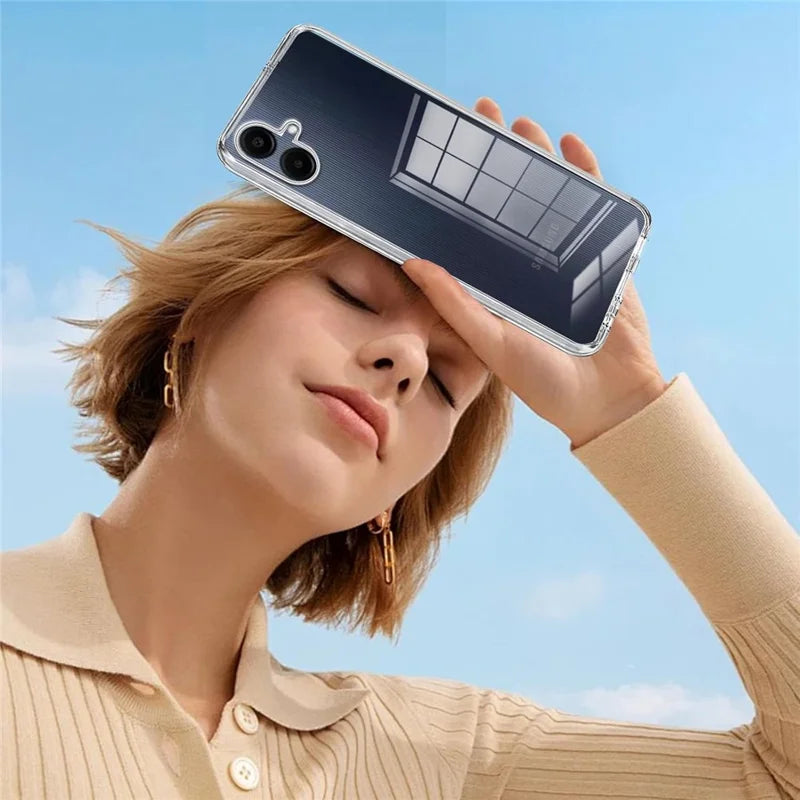 ShopCaseCart Durable Case Samsung Galaxy A06 Protective cover TPU Clear Phone Guard + 3PCS Tempered Glass Screen Film 2.5D Arc Edge