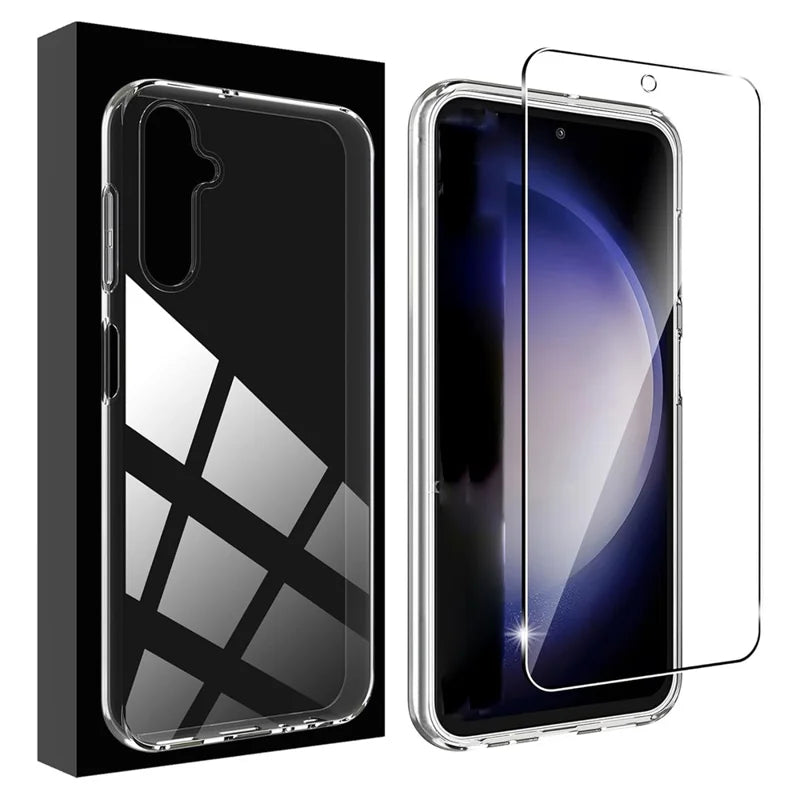 ShopCaseCart Durable Case Samsung Galaxy S23 FE Clear TPU Anti-Scratch Phone Protective cover + 2.5D Arc Edge Screen Protector