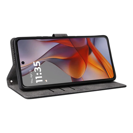 For Motorola Moto G75 5G Wallet Case RFID Blocking PU Leather Cover Stand View