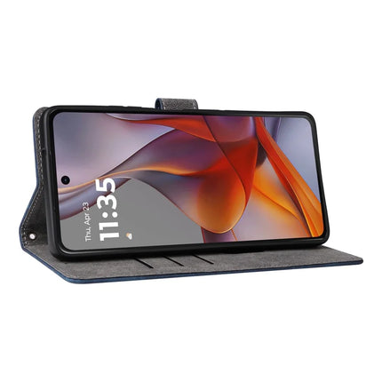 For Motorola Moto G75 5G Wallet Case RFID Blocking PU Leather Cover Stand View