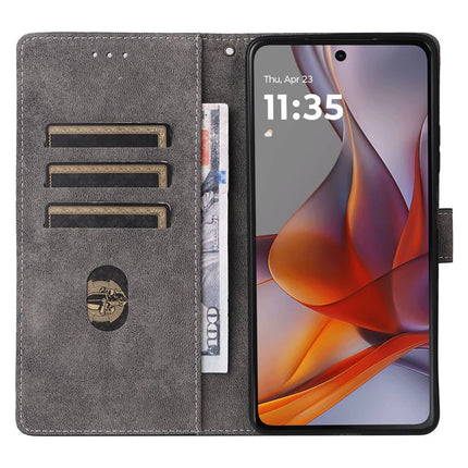 For Motorola Moto G75 5G Wallet Case RFID Blocking PU Leather Cover Stand View