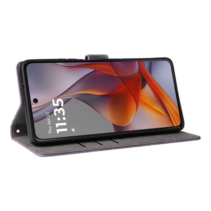 For Motorola Moto G75 5G Wallet Case RFID Blocking PU Leather Cover Stand View