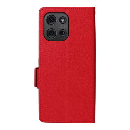 For Motorola Moto G75 5G Case Litchi Texture PU Leather Wallet Flip Phone Cover