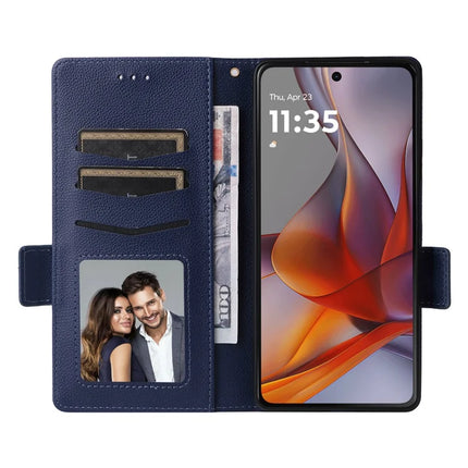 For Motorola Moto G75 5G Case Litchi Texture PU Leather Wallet Flip Phone Cover