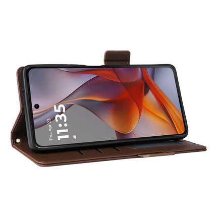 For Motorola Moto G75 5G Case Litchi Texture PU Leather Wallet Flip Phone Cover