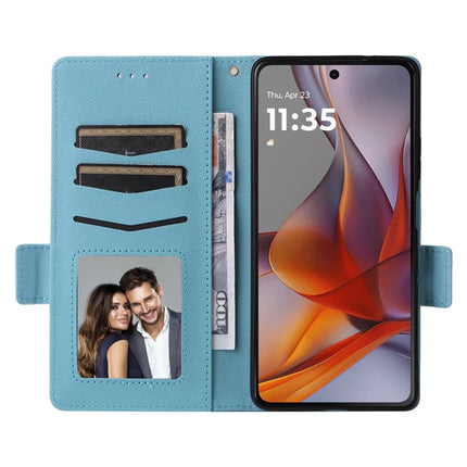 For Motorola Moto G75 5G Case Litchi Texture PU Leather Wallet Flip Phone Cover