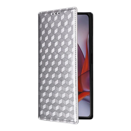 For Motorola Moto G75 5G Wallet Case Rhombus Imprinted Leather Phone Cover