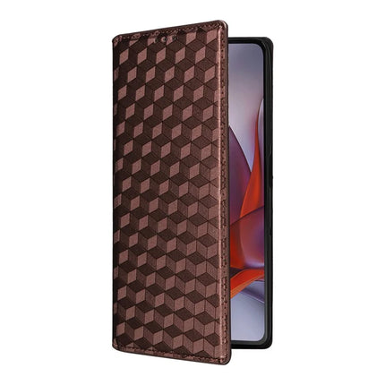 For Motorola Moto G75 5G Wallet Case Rhombus Imprinted Leather Phone Cover