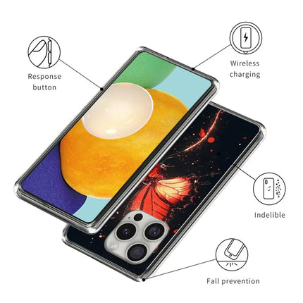 For iPhone 16 Pro Case Pattern Printed Shockproof TPU Phone Cover