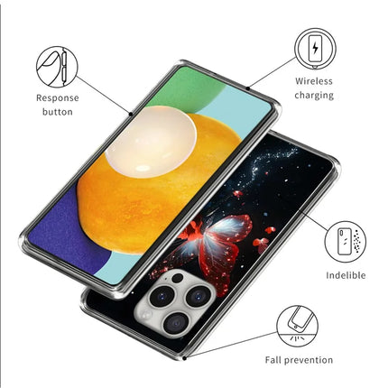 For iPhone 16 Pro Case Pattern Printed Shockproof TPU Phone Cover