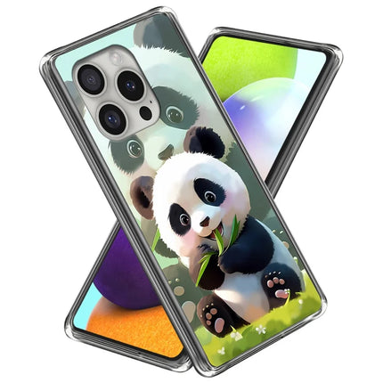 For iPhone 16 Pro Case Pattern Printed Shockproof TPU Phone Cover - Panda