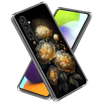For Samsung Galaxy A16 5G Case Pattern Printed Shockproof TPU Phone Cover - Golden Peony