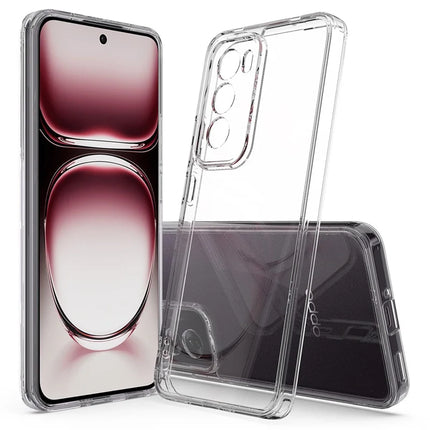 For Oppo Reno12 5G (Global) Clear Phone Case TPU+Acrylic Shockproof Phone Back Cover