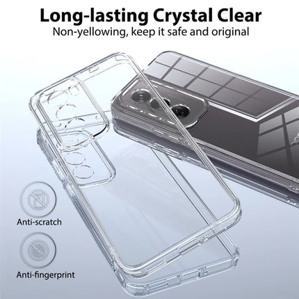 For Oppo Reno12 5G (Global) Clear Phone Case TPU+Acrylic Shockproof Phone Back Cover