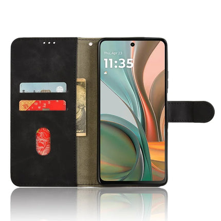 For Motorola Moto G75 5G Leather Case Skin-Feel Anti-Drop Wallet Flip Phone Cover