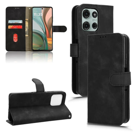 For Motorola Moto G75 5G Leather Case Skin-Feel Anti-Drop Wallet Flip Phone Cover