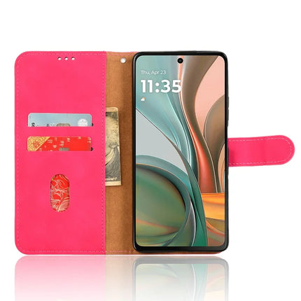 For Motorola Moto G75 5G Leather Case Skin-Feel Anti-Drop Wallet Flip Phone Cover