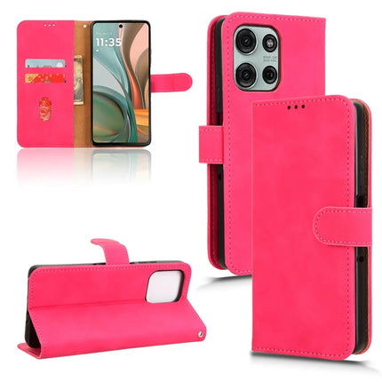 For Motorola Moto G75 5G Leather Case Skin-Feel Anti-Drop Wallet Flip Phone Cover