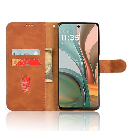 For Motorola Moto G75 5G Leather Case Skin-Feel Anti-Drop Wallet Flip Phone Cover