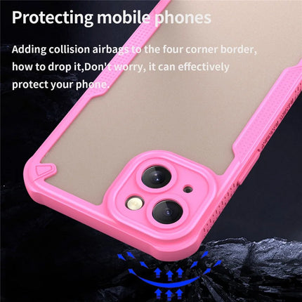 Armor Series For iPhone 15 Plus Case PC+TPU Semi-Transparent Frosted Finish Protective Phone Cover